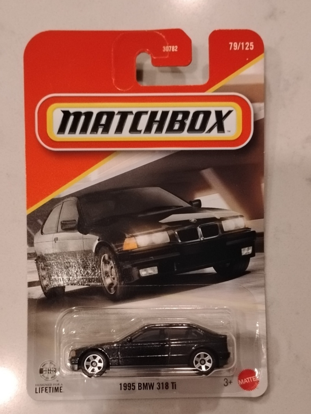 Mattel Matchbox Black 1995 BMW 318 Ti Die-Cast Car Toy